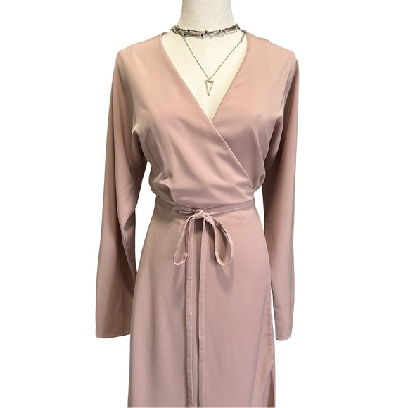 Women's Aritzia Wilfred Josie Luxe Crepe Wrap Dress Size Medium - Picture 7 of 16